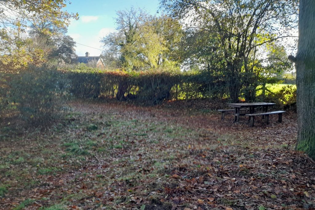 picnic area at sheepwash pond prestwood after autumn clear up november 2025