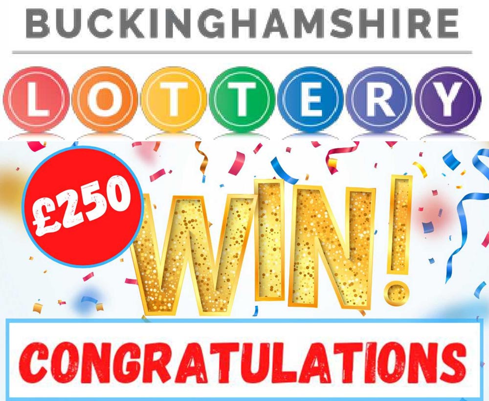 congratulations poster for bucks lottery winner