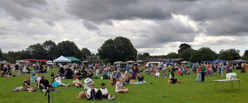 panorama of prestwood common during prestfest 2026