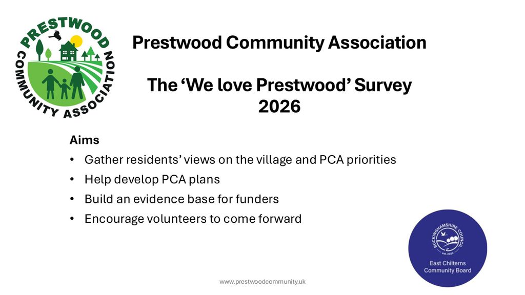 aims of we love prestwood survey